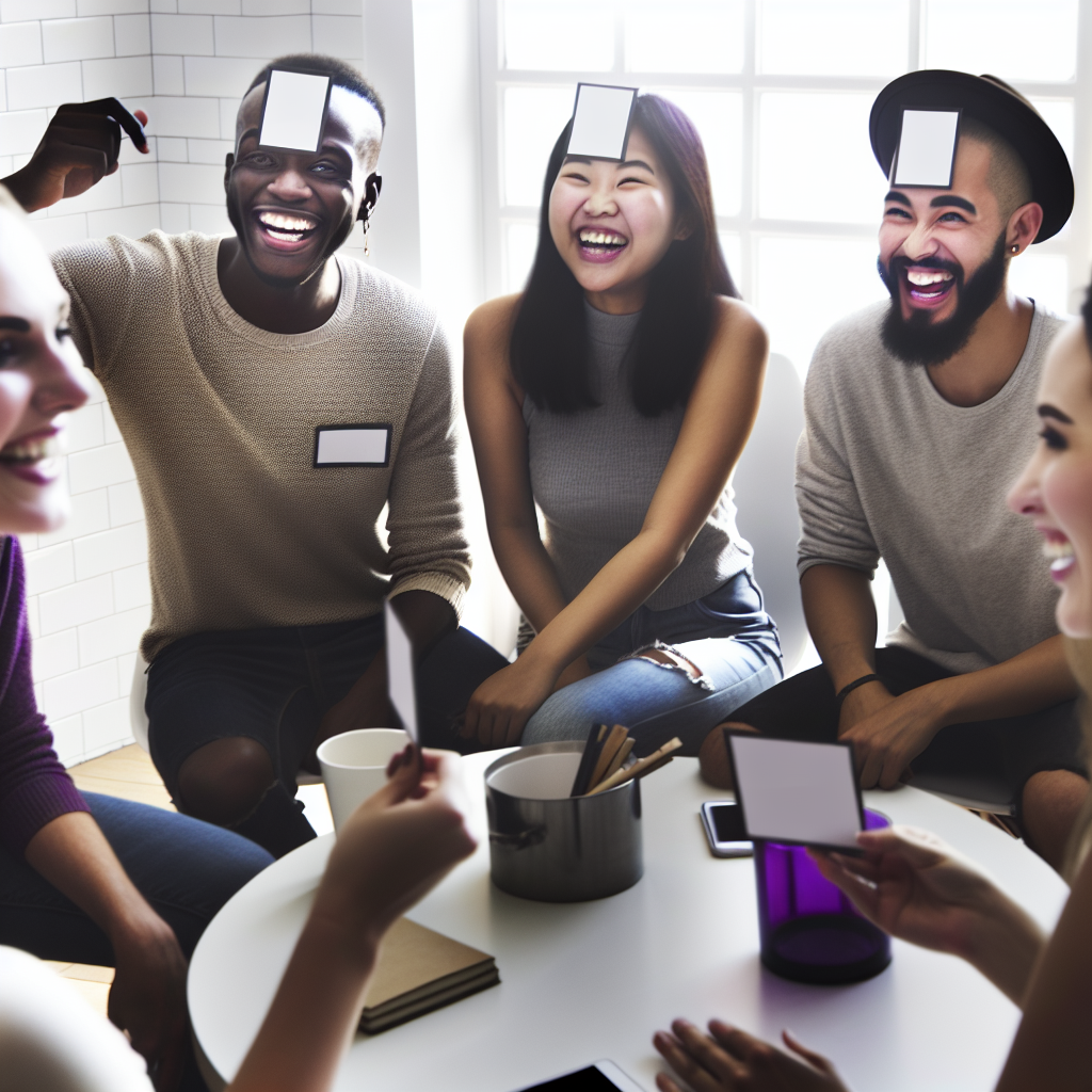 Amigos jugando adivina quién online.