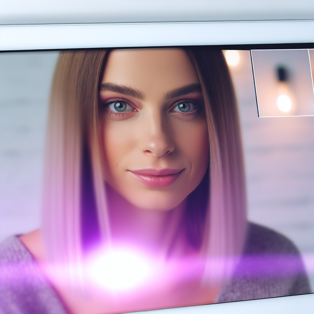 Ojos vigilantes en pantalla de videollamada.